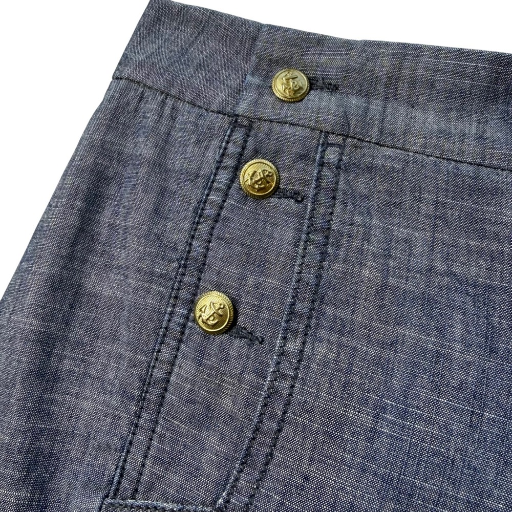 J.Crew Sailor Chambray Shorts Blue Size 2 - Picture 5 of 10